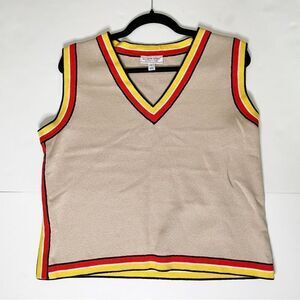 Vintage Saint John collection pull over sweater vest Large preppy wool blend L